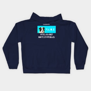 I march with paws: pets against white supremacy 2.2 Kids Hoodie